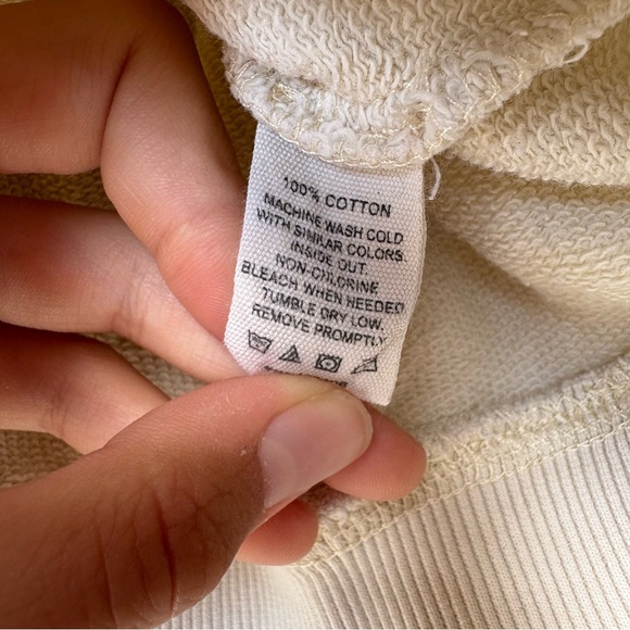 Women's Cream Crew Neck Sweater off white - Picture 6 of 9